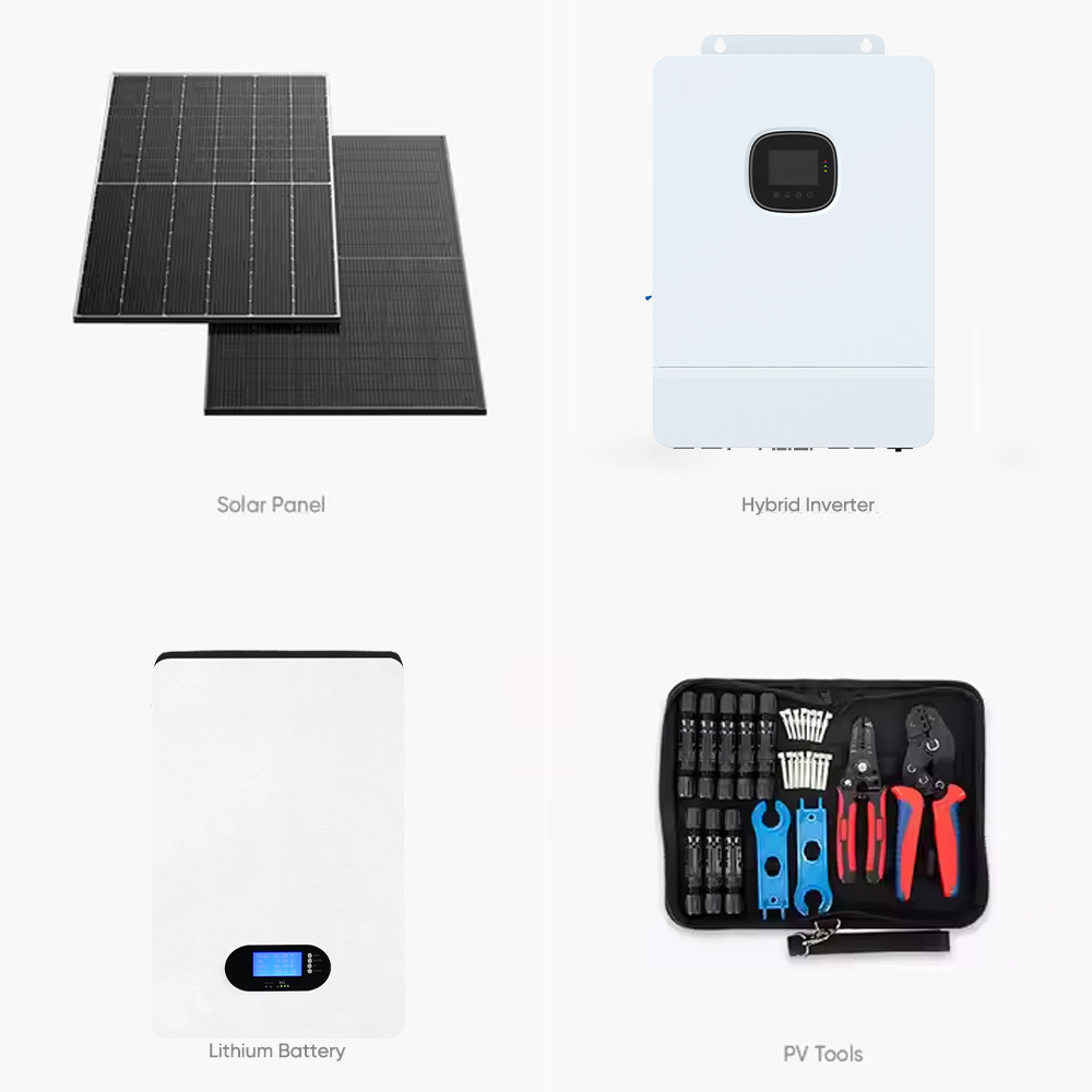 5-12KW All-in-One Off-Grid Solar Power System with LiFePO4 Battery & Hybrid Inverter | 30-Year Warranty