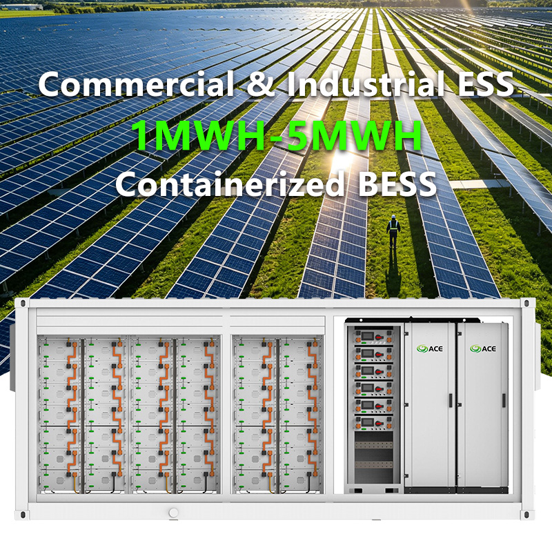 1MWh-5MWh Containerized Energy Storage System, Container BESS LiFePO4 Battery Energy Storage System for Utility Scale Solar & Microgrid Projects