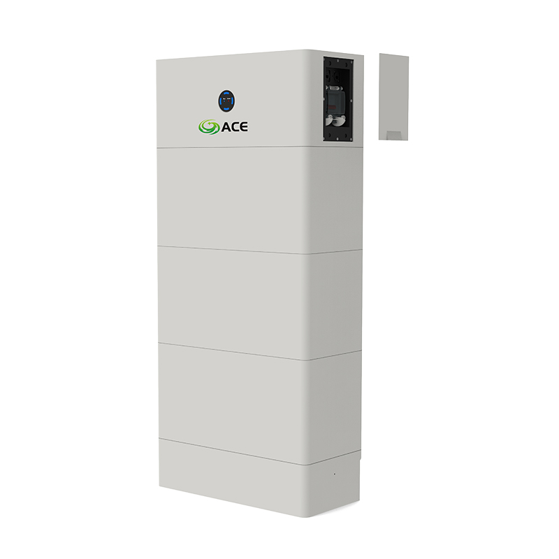 Stackable LiFePO4 Battery System, 3 Modules Stack to 153.6V 15.36kWh Single Module 51.2V 100Ah 5.12kWh Residential Solar Energy Storage