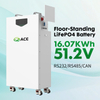 Floor Standing LiFePO4 Battery with Wheels 51.2V 14.336kWh IP65 Home Energy Storage