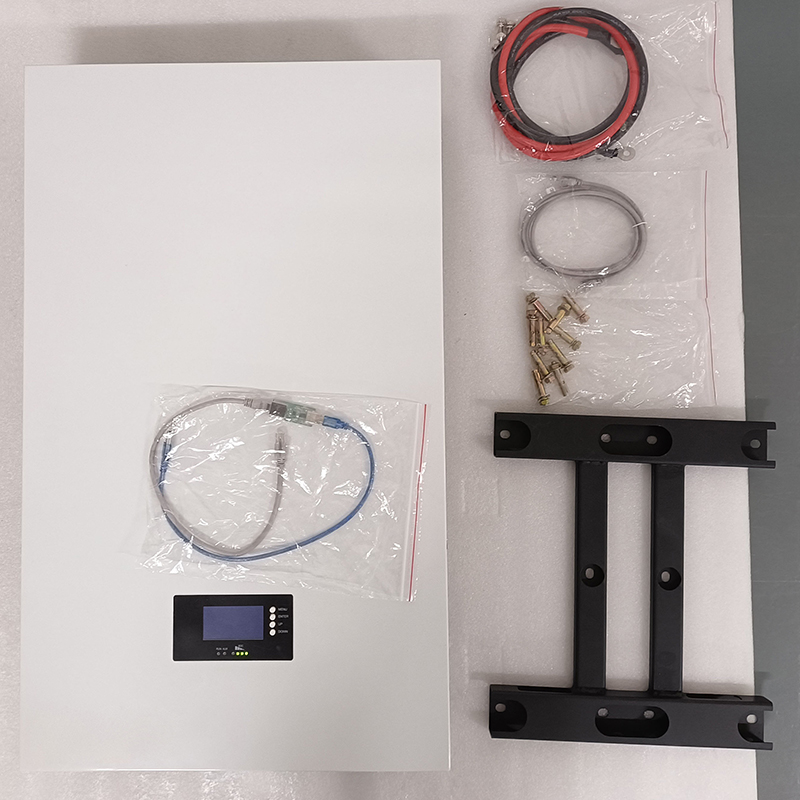 Indoor Wall Mount LFP Battery 51.2V 5.12kWh & 10.24kWh, Max 10 Units Parallel Connection, LiFePO4 Battery for Household Solar Backup Power