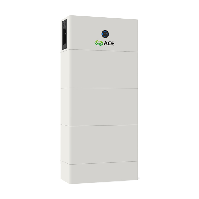 Stackable LiFePO4 Battery System, 3 Modules Stack to 153.6V 15.36kWh Single Module 51.2V 100Ah 5.12kWh Residential Solar Energy Storage