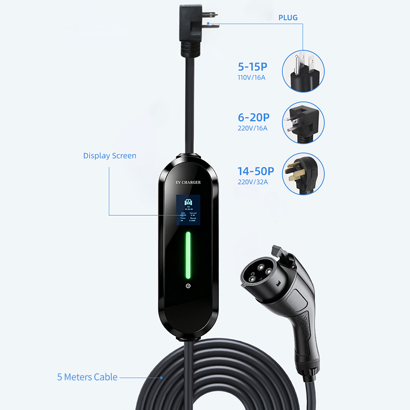 NACS AC EV Charging Cable J1772 EV Charger Connector, IP65 Waterproof American Standard EV Charging Gun