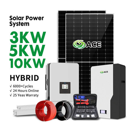 3kW-10kW Hybrid Solar System Kit Grid Tied Solar Power System With Battery Backup For Home Emergency Power Supply