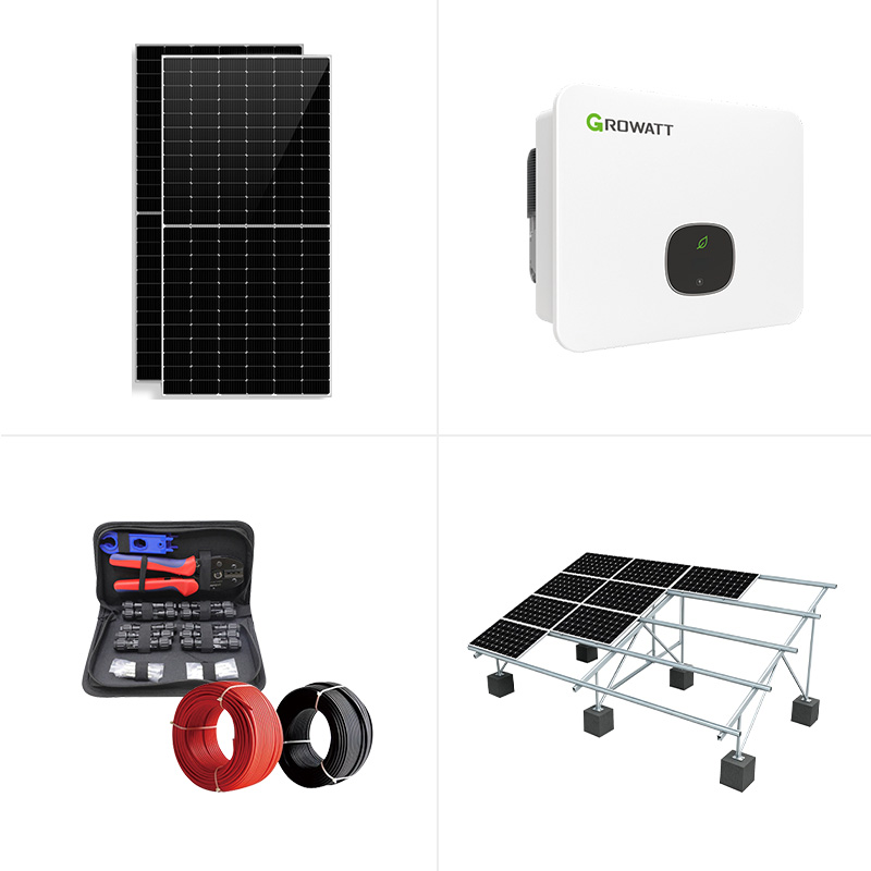 15KW 20KW 30KW On-Grid Solar System with Growatt Inverter High Performance PV Power Station for Residential Grid-Tie Use