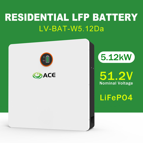 51.2V 100Ah Wall-mounted LiFePO4 Battery, 5.12kWh Indoor Wall Mount LFP Battery for Residential Home Solar Energy Storage