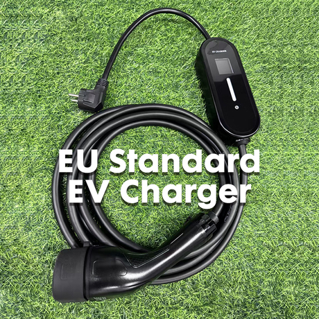 3.5kW 7kW Type 2 AC EV Charging Gun | EU Standard EV Charger Connector with 1.8 Inch LCD Display, IP65 Waterproof