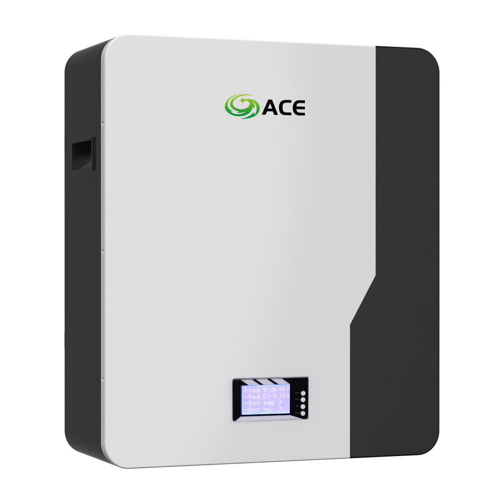 ACE 5.12kWh 51.2V 100Ah LiFePO4 Lithium Battery Pack, 6000 Cycles, 10-Year Warranty, RS485 CAN Communication, Solar Energy Storage Battery for Off-Grid & Hybrid Solar System