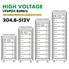 High Voltage Lithium Iron Phosphate Battery 204.8V ~ 512V 100Ah, Long Cycle Life Energy Storage Battery for Hybrid Solar ESS System