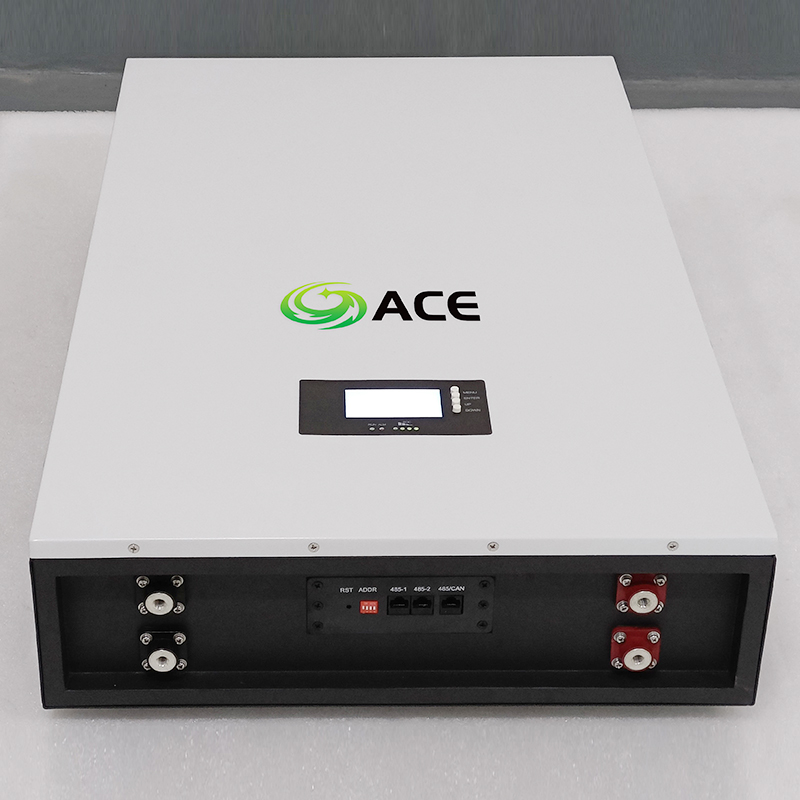Indoor Wall Mount LFP Battery 51.2V 5.12kWh & 10.24kWh, Max 10 Units Parallel Connection, LiFePO4 Battery for Household Solar Backup Power