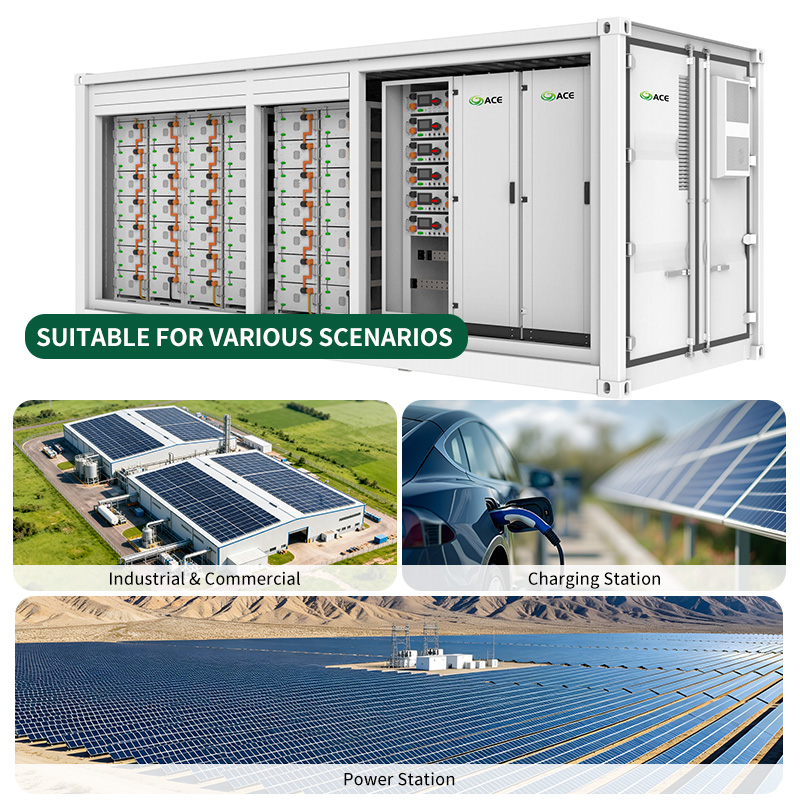 1MWh-5MWh Containerized Energy Storage System, Container BESS LiFePO4 Battery Energy Storage System for Utility Scale Solar & Microgrid Projects
