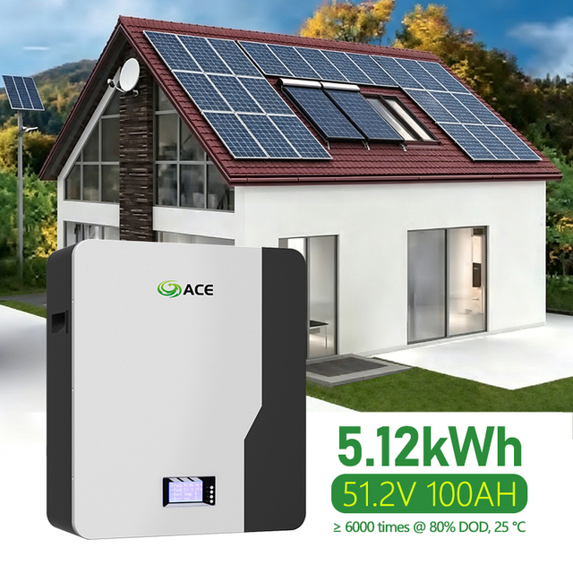 Bater&iacute;a solar LiFePO4 ACE 5,12kWh 51,2V 100Ah | RS485 CAN, 6000 ciclos, garant&iacute;a de 10 a&ntilde;os