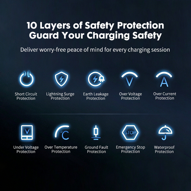 NACS AC EV Charging Cable J1772 EV Charger Connector, IP65 Waterproof American Standard EV Charging Gun