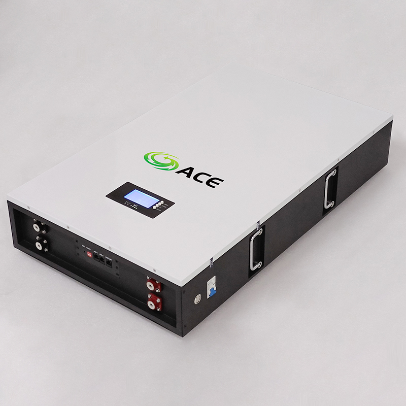 Indoor Wall Mount LFP Battery 51.2V 5.12kWh & 10.24kWh, Max 10 Units Parallel Connection, LiFePO4 Battery for Household Solar Backup Power