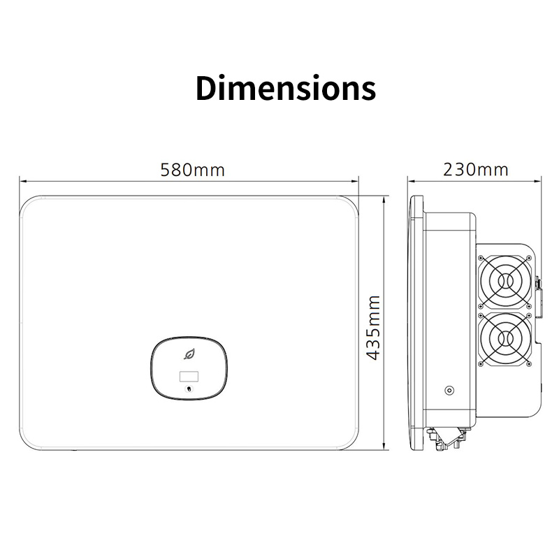 Growatt MID 30-50KTL3-X2 Three Phase On Grid Solar Inverter | 3/4 Independent MPPT Trackers, IP66 Outdoor Protection for Small Commercial Rooftop PV Systems